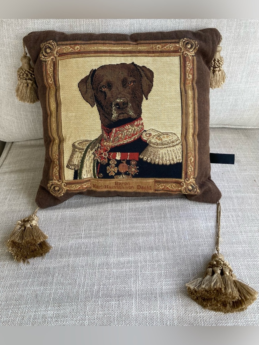 Borgata Baron Labrador Decorative Pillow